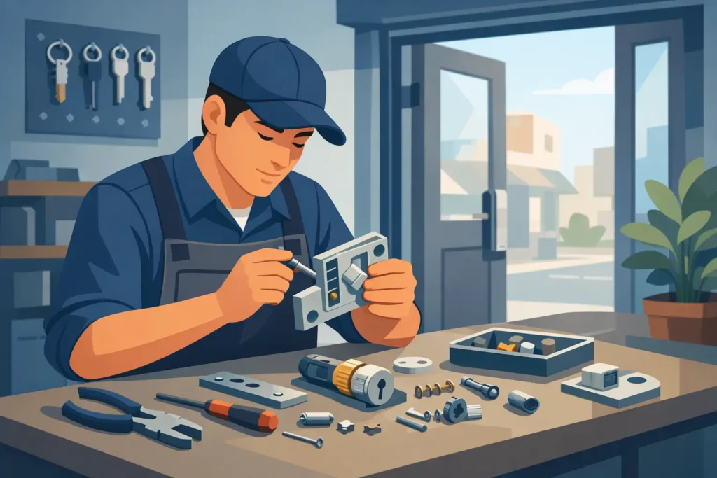 Shop Door Lock Repair Done Properly